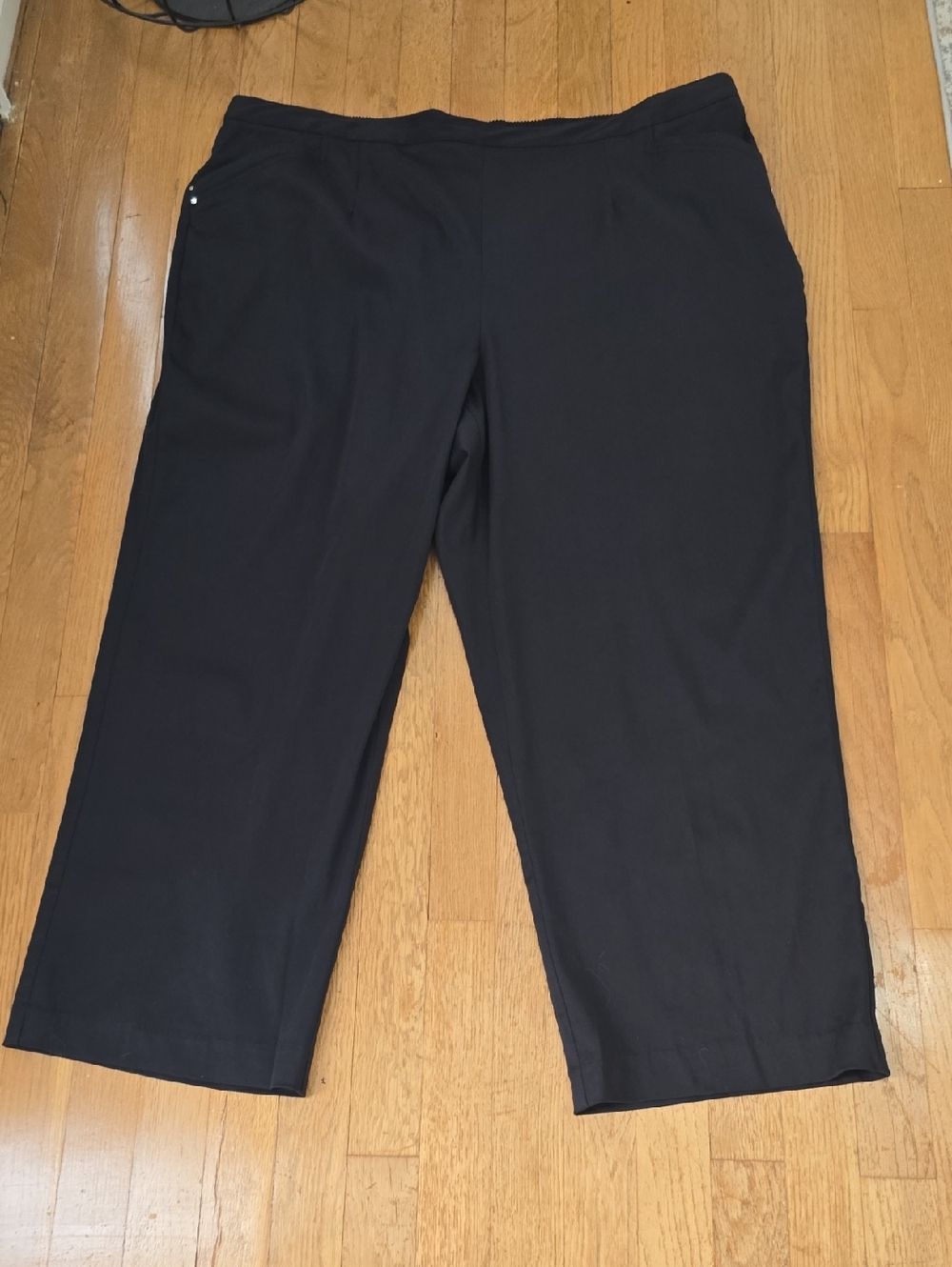 ALFRED DUNNER BRAND WOMEN'S PLUS SIZE BLACK SLIP-ON PANTS SIZE 24W
